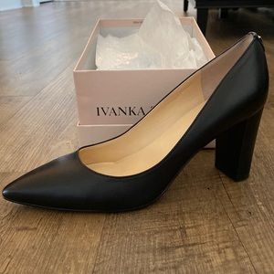 Ivanka Trump Lysa black leather pumps.